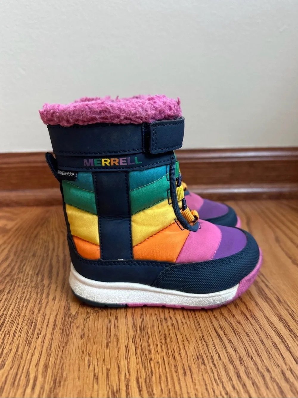 Merrell Alpine Puffer Rainbow WP Winter Boots Girls 5